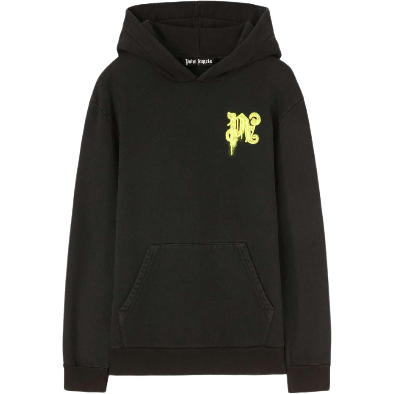 Palm Angels  Hoodie Black with Sketch Print Design PMBB117F24FLE0011065