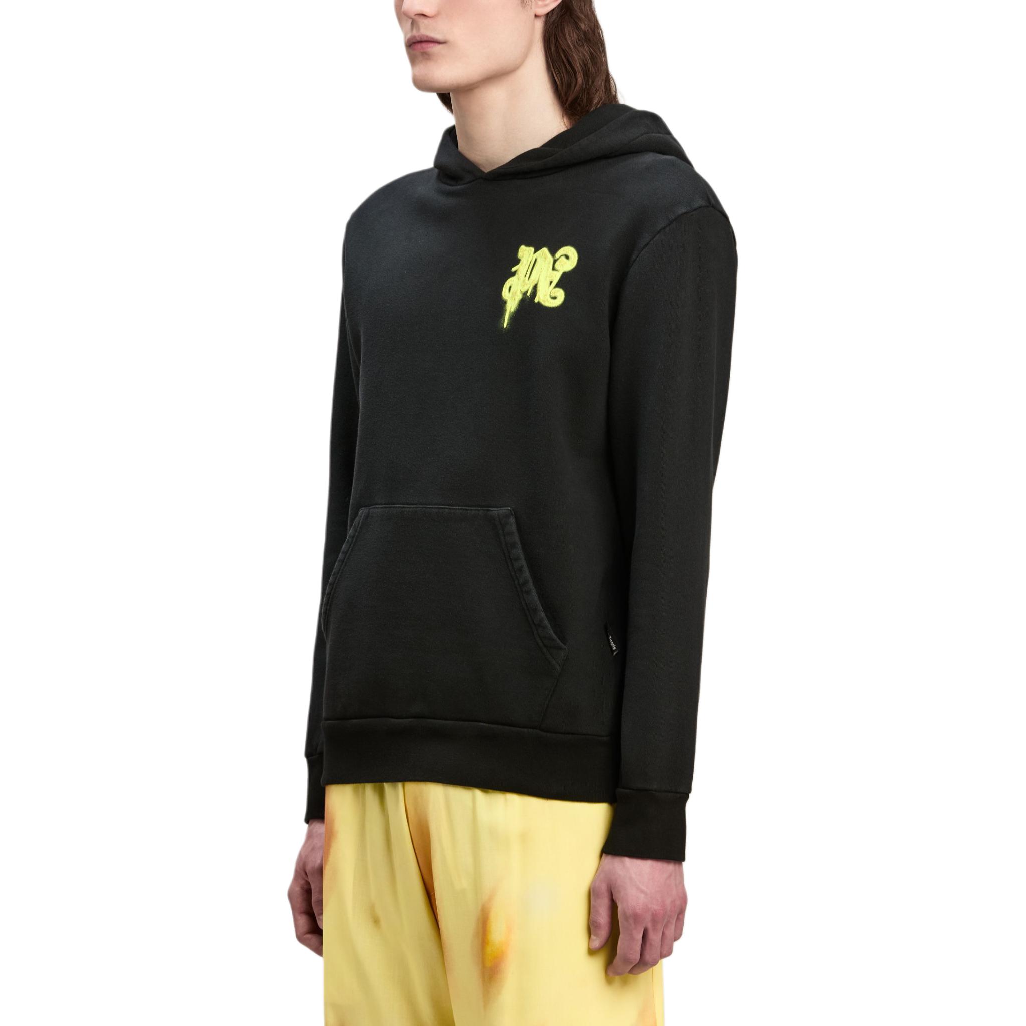 Purchase パームエンジェルス スケッチプリントデザイン ブラックフーディー PMBB117F24FLE0011065