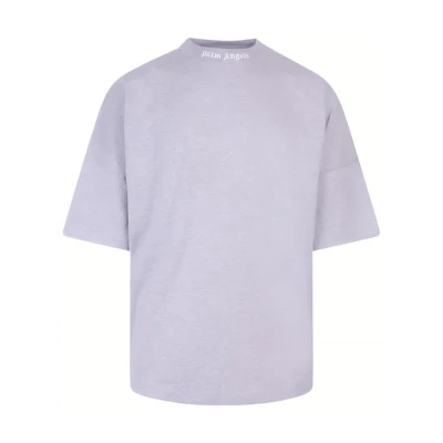 PALM ANGELS Letter Print Logo Crewneck Casual T-Shirt. PMAA002C99JER0010801