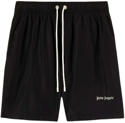 棕榈天使字母印花黑色泳裤,弹性腰带带口袋 PMFD002S24FAB0011003 Buy 棕榈天使字母印花黑色泳裤,弹性腰带带口袋 PMFD002S24FAB0011003