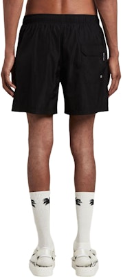 棕榈天使字母印花黑色泳裤,弹性腰带带口袋 PMFD002S24FAB0011003 Shop 棕榈天使字母印花黑色泳裤,弹性腰带带口袋 PMFD002S24FAB0011003