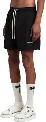 棕榈天使字母印花黑色泳裤,弹性腰带带口袋 PMFD002S24FAB0011003 Purchase 棕榈天使字母印花黑色泳裤,弹性腰带带口袋 PMFD002S24FAB0011003