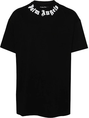PALM ANGELS 黑色宽松版Logo印花圆领T恤 PMAA001F24JER0071003 Buy PALM ANGELS 黑色宽松版Logo印花圆领T恤 PMAA001F24JER0071003