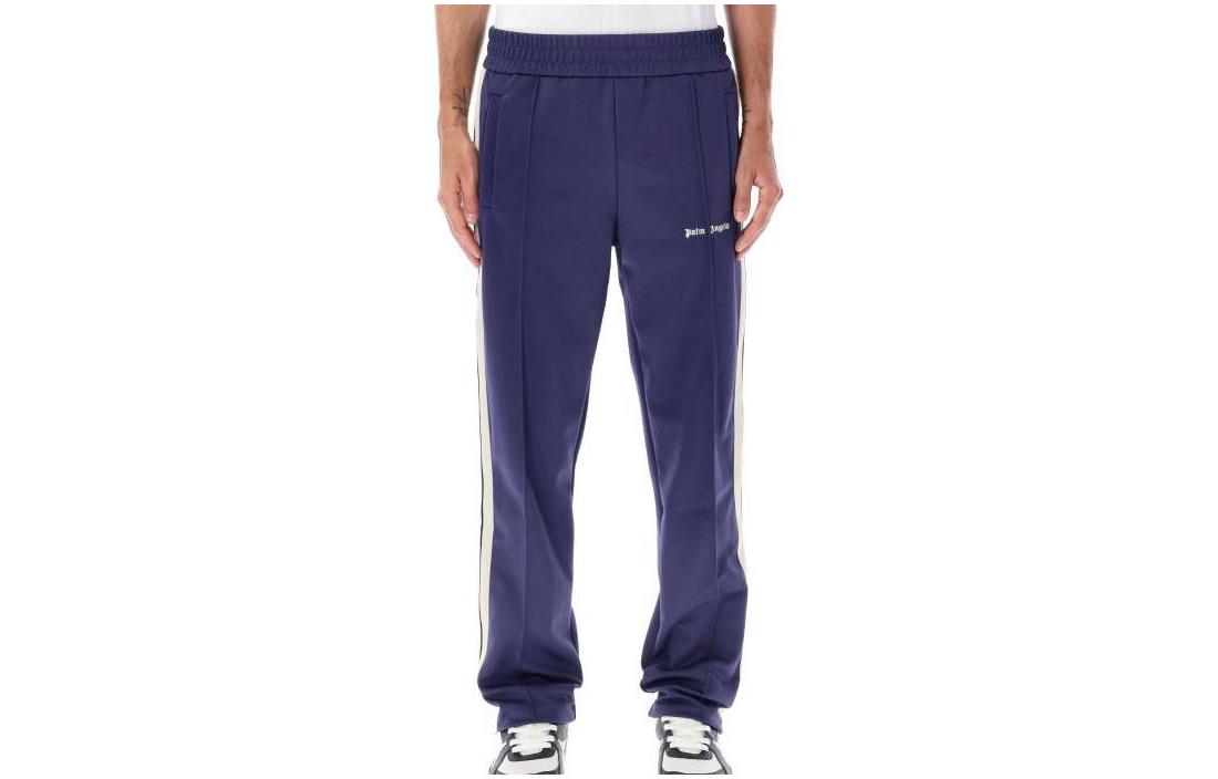 Order Palm Angels  Navy Blue Side Stripe Straight-Leg Track Pants PMCJ020F23FAB0014601