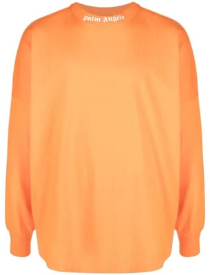 팜엔젤스 오렌지 레터 프린트 긴팔 크루넥 티셔츠. PMAB001S22JER0032001 Order 팜엔젤스 오렌지 레터 프린트 긴팔 크루넥 티셔츠. PMAB001S22JER0032001