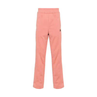 Palm Angels Pink Logo Print Straight-Leg Casual Pants. PMCJ020R24FAB0013010