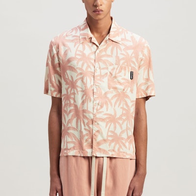 棕榈天使粉色棕榈树印花短袖衬衫 PMGG005R24FAB0010330 Lookbook 棕榈天使粉色棕榈树印花短袖衬衫 PMGG005R24FAB0010330