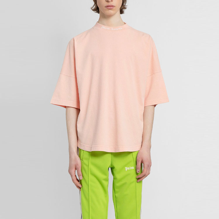 Palm Angels  Pink T-Shirt with Back Letter Logo Print. PMAA002S22JER0066767 圖 4