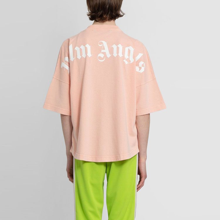 Palm Angels  Pink T-Shirt with Back Letter Logo Print. PMAA002S22JER0066767 圖 5