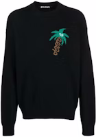 Palm Angels Printed Crewneck Long Sleeve Sweater. PMHE054E23KNI004 Palm Angels Printed Crewneck Long Sleeve Sweater. PMHE054E23KNI004