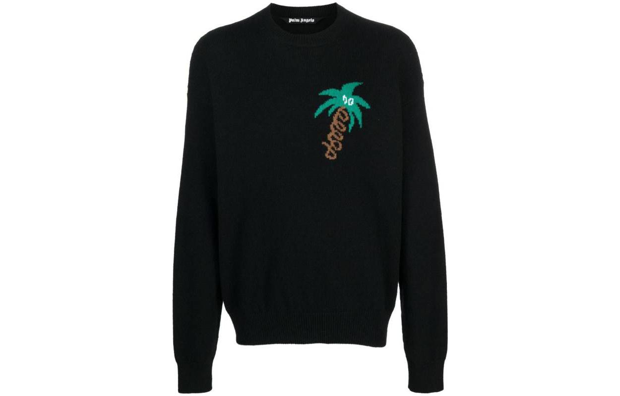 Order Palm Angels 印花長袖圓領毛衣 PMHE054E23KNI004