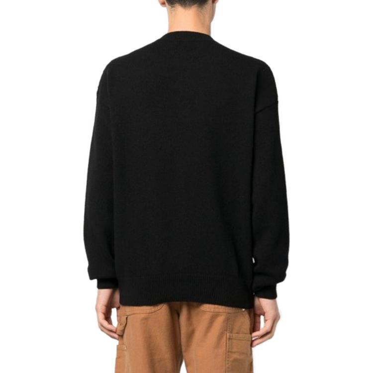 Shop Palm Angels 印花長袖圓領毛衣 PMHE054E23KNI004