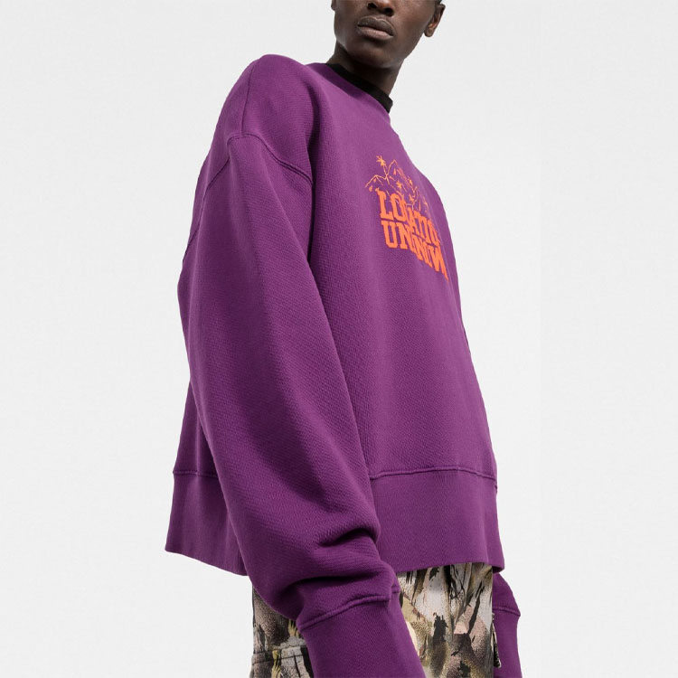 Purchase Palm Angels 紫色標語山脈圖案長袖衛衣 PMBA026F21FLE0033720