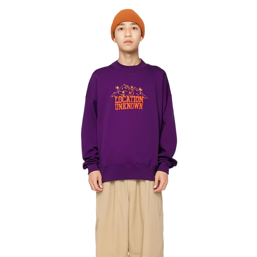 Details for Palm Angels 紫色標語山脈圖案長袖衛衣 PMBA026F21FLE0033720