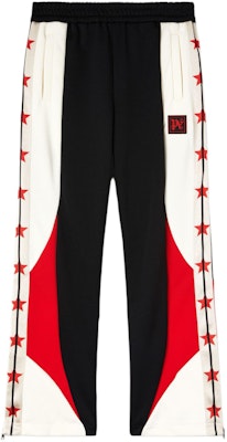 Palm Angels Relaxed Fit Elastic Waist Patchwork Pants - Black PMCJ032S24FAB0011001 Order Palm Angels Relaxed Fit Elastic Waist Patchwork Pants - Black PMCJ032S24FAB0011001