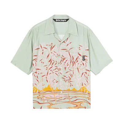 Palm Angels Scenic Print Short Sleeve Shirt Multicolor. PMGA110S22FAB0075103