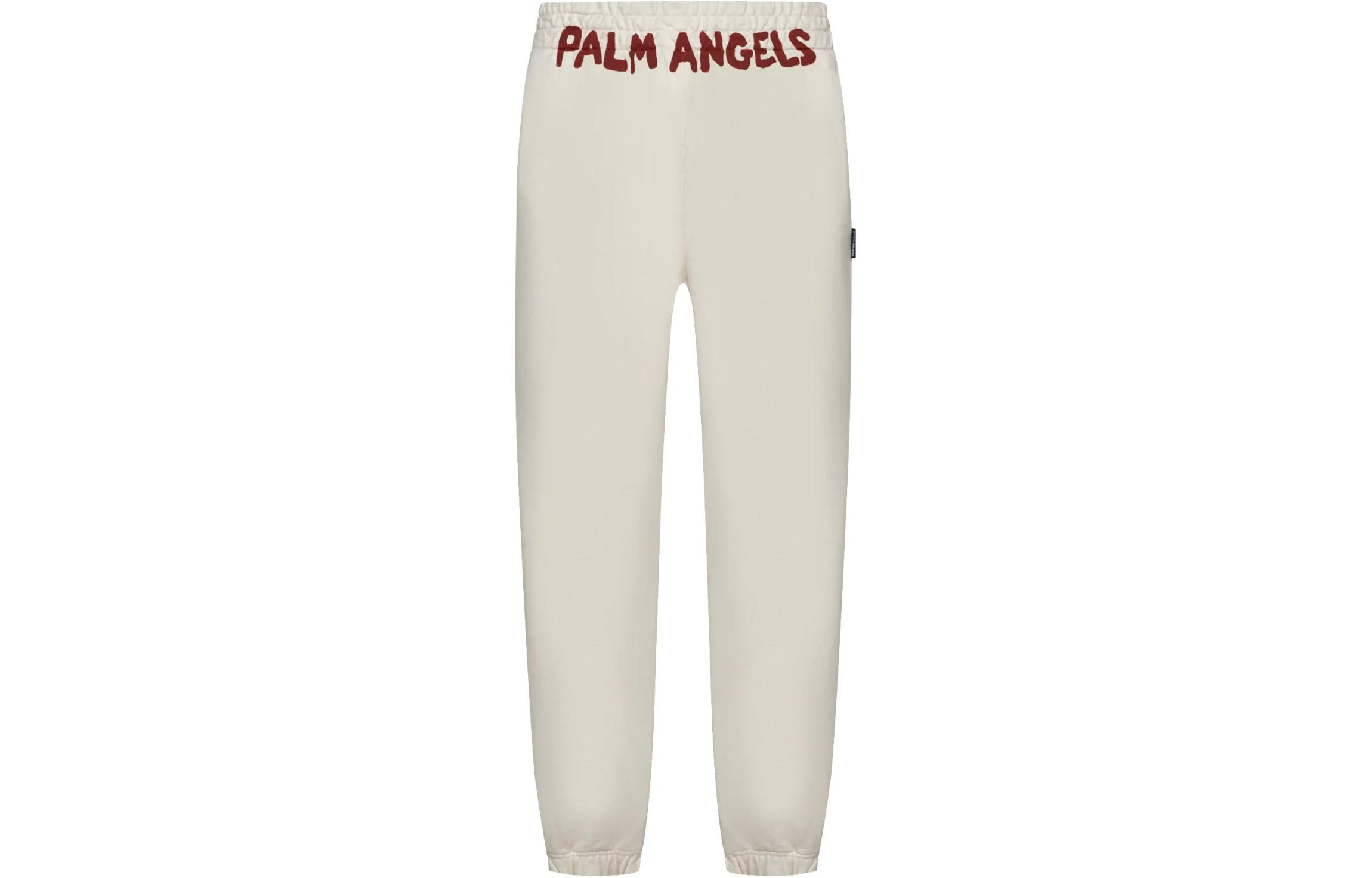 Order Palm Angels 修身針織運動褲 印花米色 PMCH011S24FLE0020325