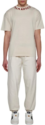 Palm Angels 修身針織運動褲 印花米色 PMCH011S24FLE0020325 Lookbook Palm Angels 修身針織運動褲 印花米色 PMCH011S24FLE0020325