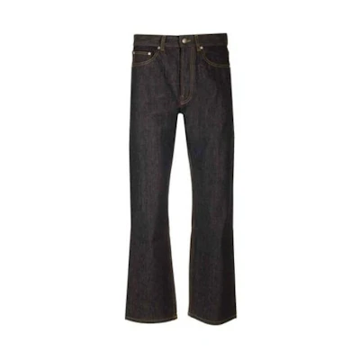 PALM ANGELS Solid Black Straight-Leg Button Casual Pants PMYA040R24DEN0011072