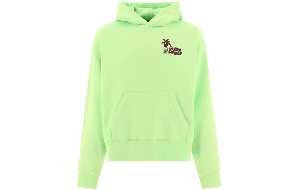 PALM ANGELS  Solid Color Hoodie Green Long Sleeve PMBB058E23FLE0035037