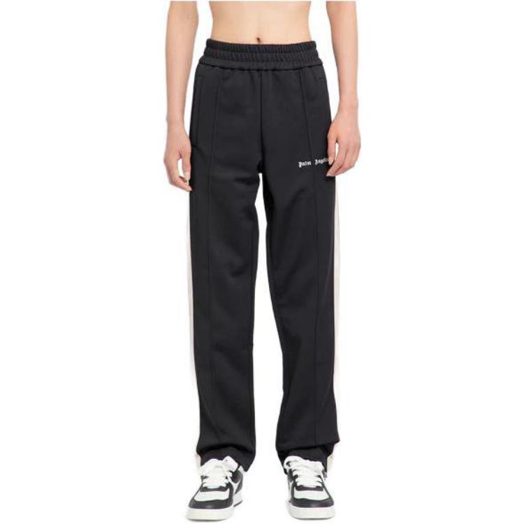 Details for PALM ANGELS  Solid Color Striped Elastic Waist Relaxed Straight Pants. PMCJ020F23FAB0011001