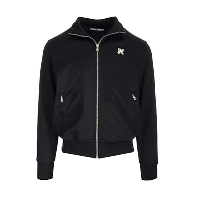 Palm Angels Striped High Neck Zip-Up Jacket PMBD058E23FAB0011003