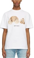 Palm Angels Teddy Bear Graphic Print Crewneck T-Shirt Short Sleeve PMAA001F21JER0230160 Palm Angels Teddy Bear Graphic Print Crewneck T-Shirt Short Sleeve PMAA001F21JER0230160