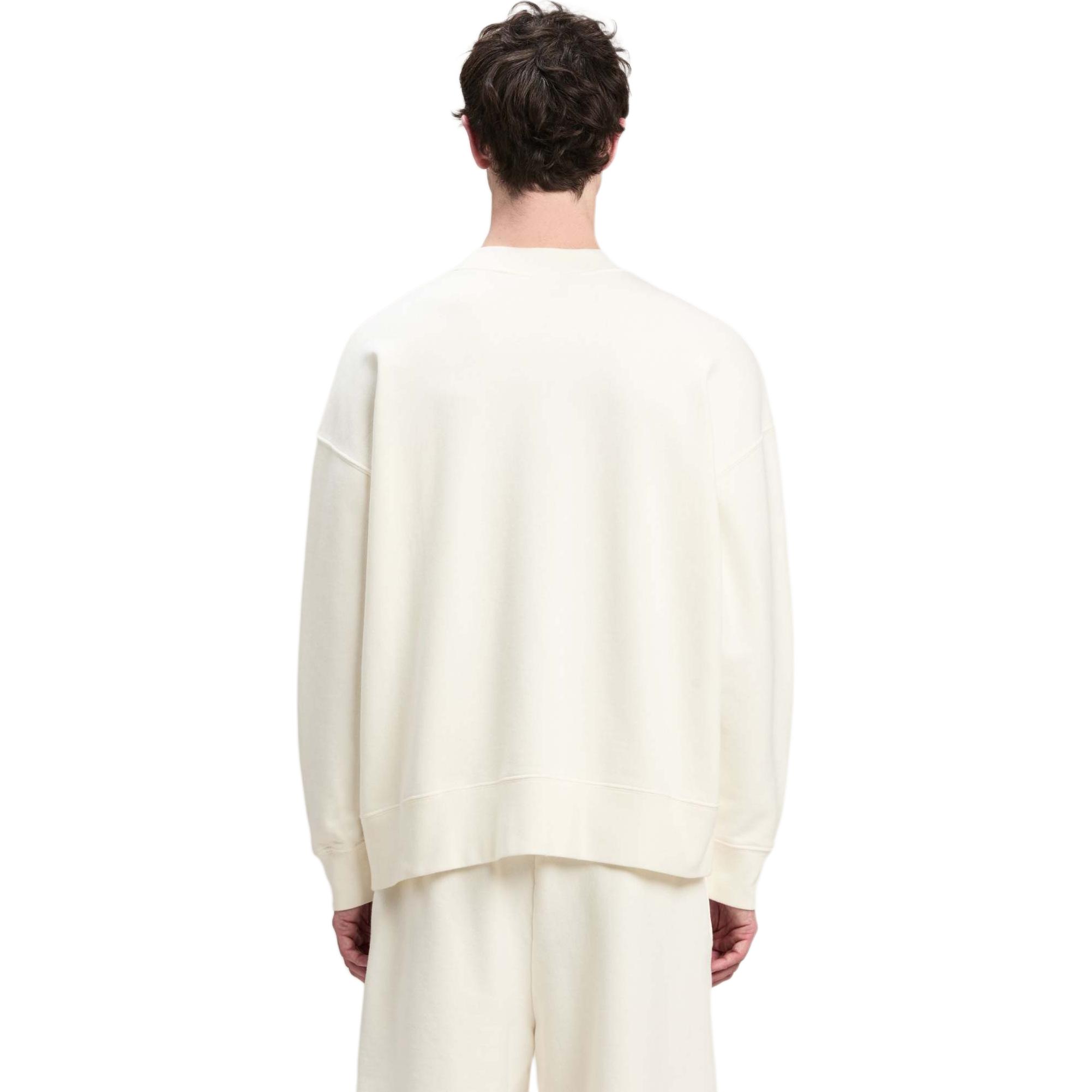 Shop PALM ANGELS Crewneck Putih dengan Cetakan Logo di Kolar. PMBA026F24FLE0090310