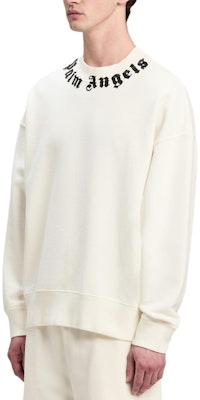 PALM ANGELS Crewneck Putih dengan Cetakan Logo di Kolar. PMBA026F24FLE0090310 Purchase PALM ANGELS Crewneck Putih dengan Cetakan Logo di Kolar. PMBA026F24FLE0090310