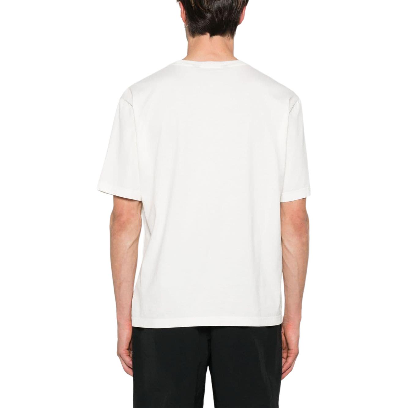 Shop Palm Angels  White Plain Letter Crewneck T-Shirt PMAA089S24JER0010303