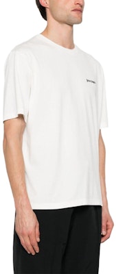 Palm Angels White Plain Letter Crewneck T-Shirt PMAA089S24JER0010303 Purchase Palm Angels White Plain Letter Crewneck T-Shirt PMAA089S24JER0010303