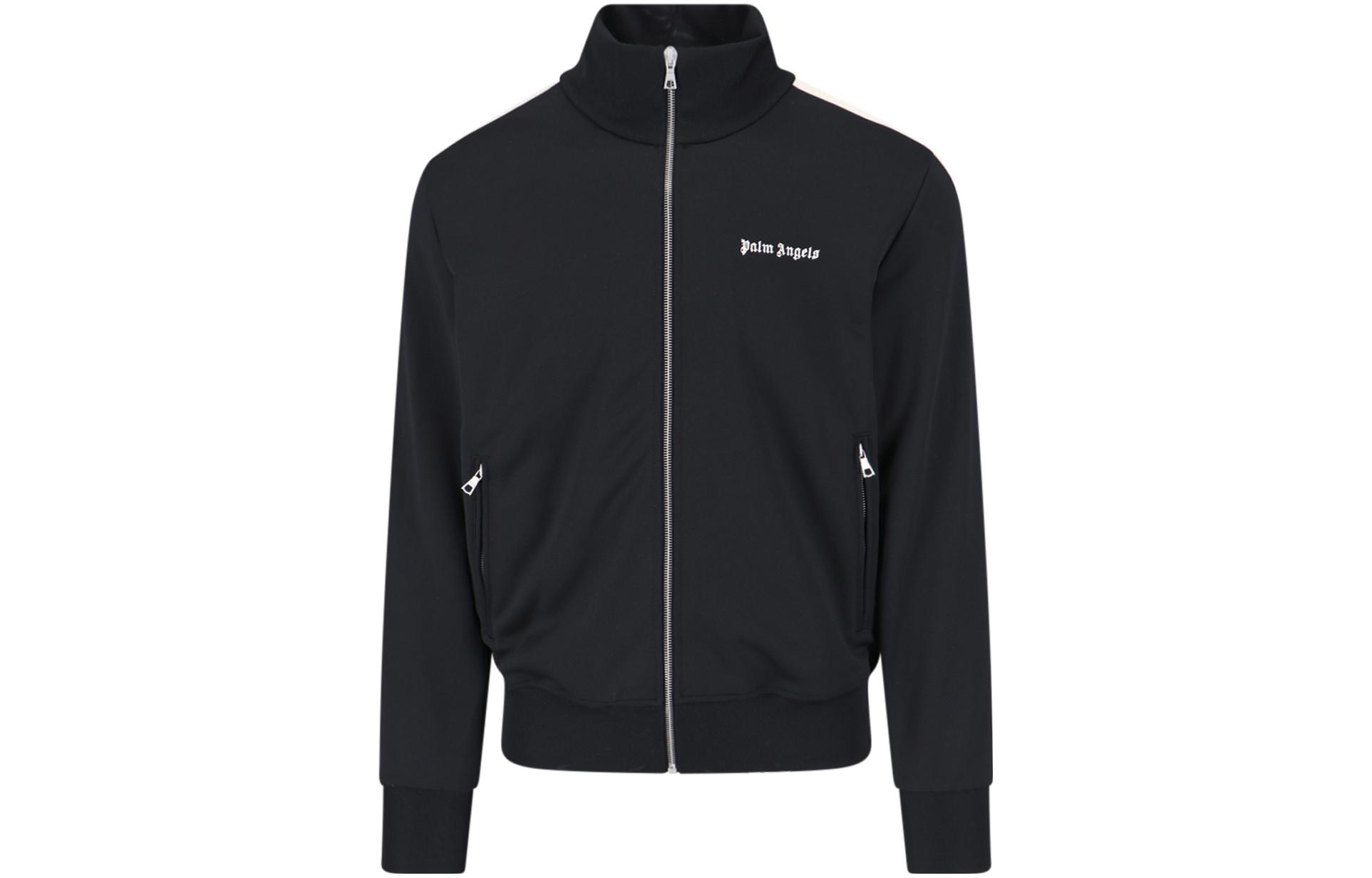 Palm Angels  Zip-Up Jacket with Logo Print and Stand Collar. PMBD058F23FAB0011001