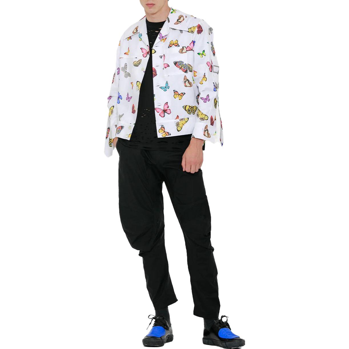 Lookbook パームエンジェルス アニマルプリント ボタンアップ 長袖シャツ ホワイト PMGA066S207790210188