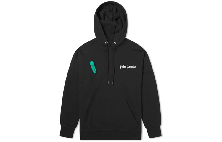 Order Palm Angels Anti-Theft Pin Detail Hoodie Black PMBB036R204410011001