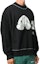Shop PALM ANGELS Bear Kartun Fringe Sweater Wool Hitam PMHE007E20KNI0011001
