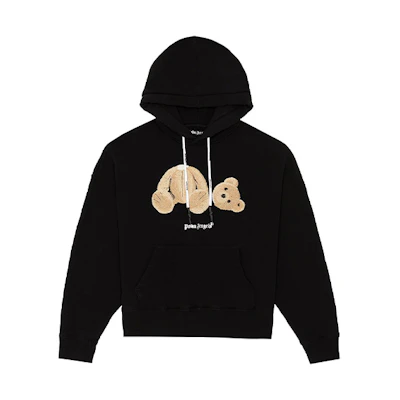 PALM ANGELS Bear Graphic Hoodie Men’s Black - Fall Collection PMBB058F21FLE0071060