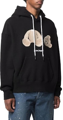 PALM ANGELS Bear Graphic Hoodie Men’s Black - Fall Collection PMBB058F21FLE0071060 Purchase PALM ANGELS Bear Graphic Hoodie Men’s Black - Fall Collection PMBB058F21FLE0071060