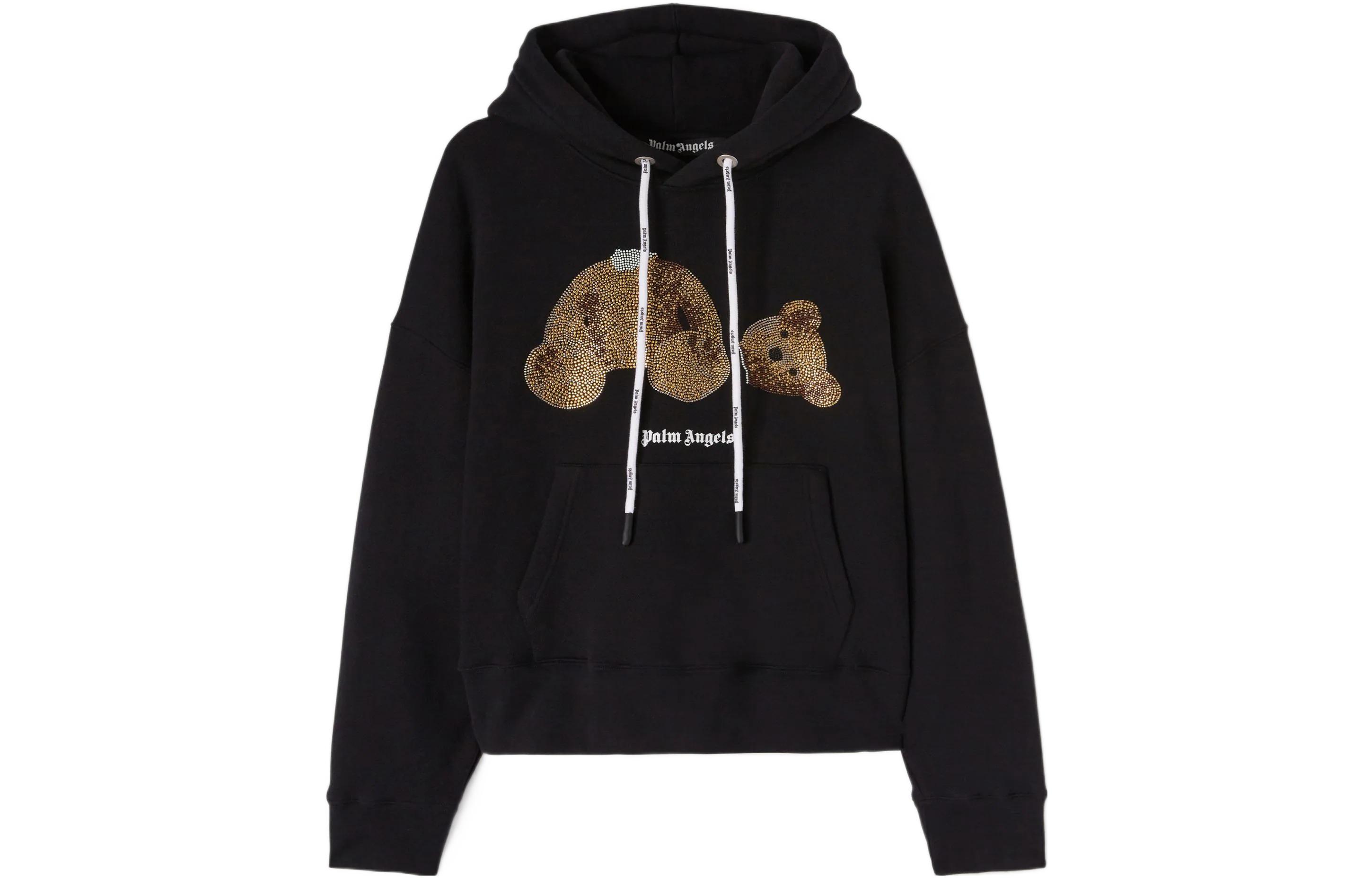 Palm Angels Bear Print Cotton Hoodie Black  Long Sleeve. PMBB058F22FLE0071076 圖 2