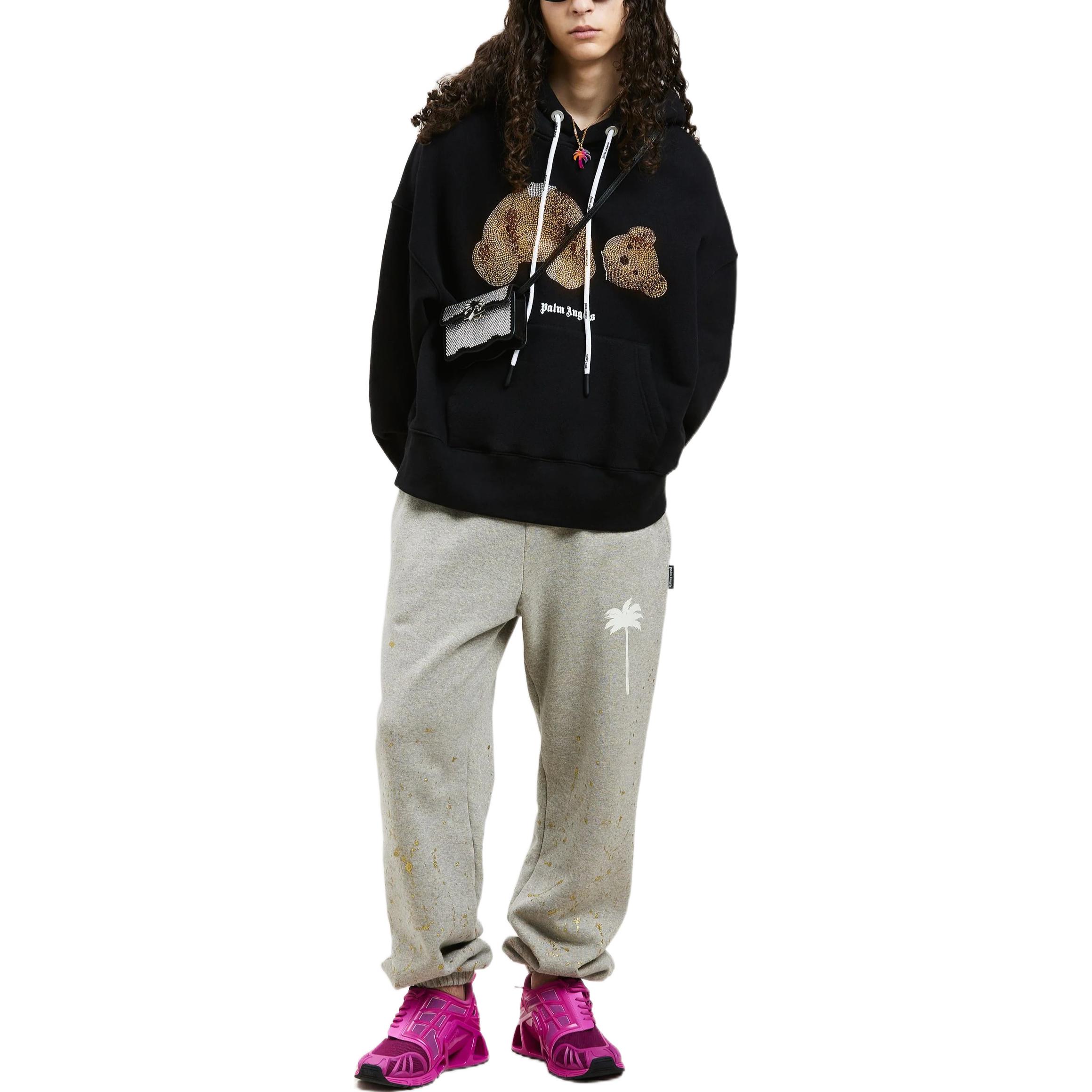 Palm Angels Bear Print Cotton Hoodie Black  Long Sleeve. PMBB058F22FLE0071076 圖 3