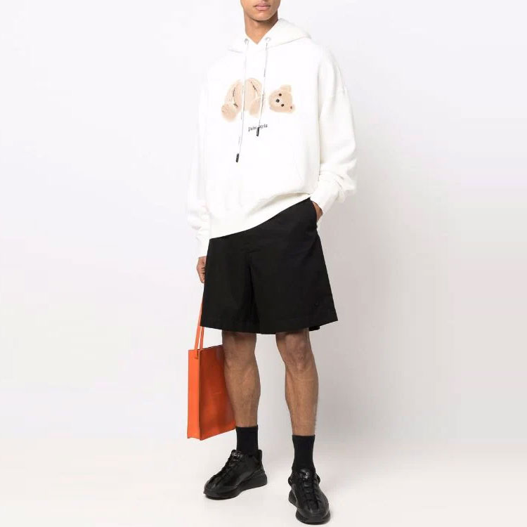 Lookbook Palm Angels Bear Print Hoodie  White PMBB058C99FLE0010360