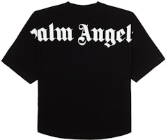 PALM ANGELS Black Back Logo Print Short Sleeve T-Shirt PMAA002R21JER0011001 PALM ANGELS Black Back Logo Print Short Sleeve T-Shirt PMAA002R21JER0011001