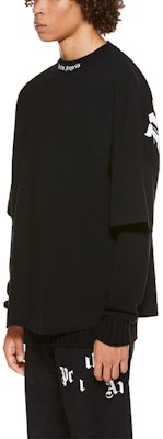 パーム エンジェルス ブラック バックロゴプリント 半袖 Tシャツ PMAA002R21JER0011001 Sizing パーム エンジェルス ブラック バックロゴプリント 半袖 Tシャツ PMAA002R21JER0011001