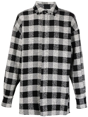 팜엔젤스 블랙 체크 무늬 긴팔 셔츠 백 프린트. PMGA079F21FAB0020305 Buy 팜엔젤스 블랙 체크 무늬 긴팔 셔츠 백 프린트. PMGA079F21FAB0020305