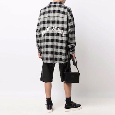 팜엔젤스 블랙 체크 무늬 긴팔 셔츠 백 프린트. PMGA079F21FAB0020305 Purchase 팜엔젤스 블랙 체크 무늬 긴팔 셔츠 백 프린트. PMGA079F21FAB0020305