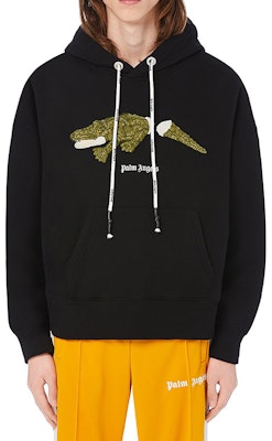 PALM ANGELS 黑色鳄鱼纹连帽衫 PMBB058E20FLE0071055 Shop PALM ANGELS 黑色鳄鱼纹连帽衫 PMBB058E20FLE0071055
