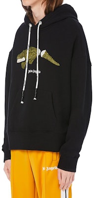 PALM ANGELS 黑色鳄鱼纹连帽衫 PMBB058E20FLE0071055 Purchase PALM ANGELS 黑色鳄鱼纹连帽衫 PMBB058E20FLE0071055
