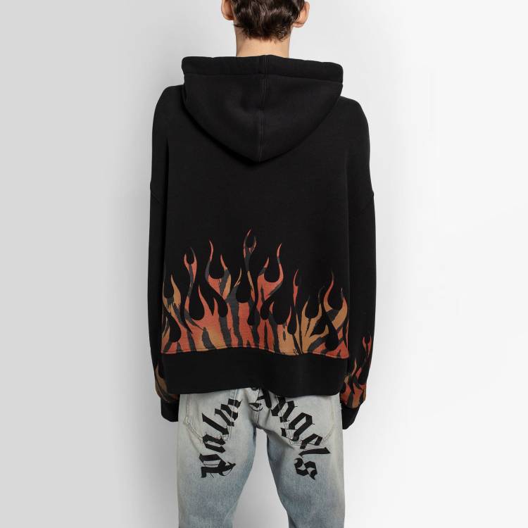 Purchase パームエンジェルス ブラックフーディー タイガーフレーム柄 PMBB058E20FLE0011020