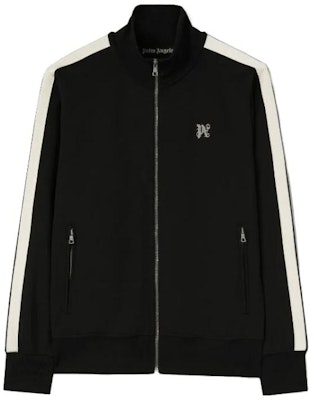 PALM ANGELS Jaket Track Monogram Hitam Colorblock Zip-Up Unisex PMBD058R24FAB0011003 Buy PALM ANGELS Jaket Track Monogram Hitam Colorblock Zip-Up Unisex PMBD058R24FAB0011003