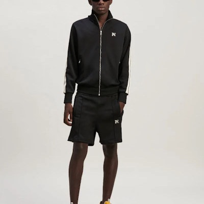 PALM ANGELS Jaket Track Monogram Hitam Colorblock Zip-Up Unisex PMBD058R24FAB0011003 Lookbook PALM ANGELS Jaket Track Monogram Hitam Colorblock Zip-Up Unisex PMBD058R24FAB0011003