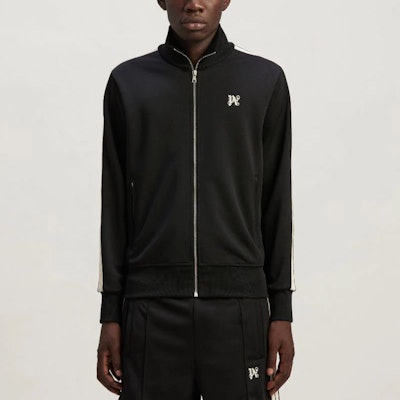 PALM ANGELS Jaket Track Monogram Hitam Colorblock Zip-Up Unisex PMBD058R24FAB0011003 Shop PALM ANGELS Jaket Track Monogram Hitam Colorblock Zip-Up Unisex PMBD058R24FAB0011003